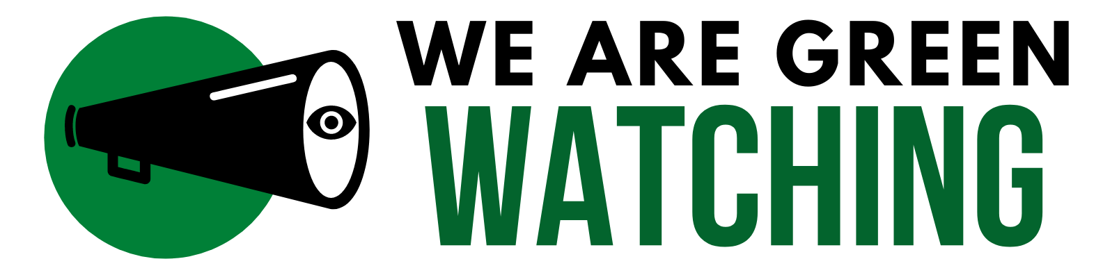 Logo we are green watching Logo we are green watching